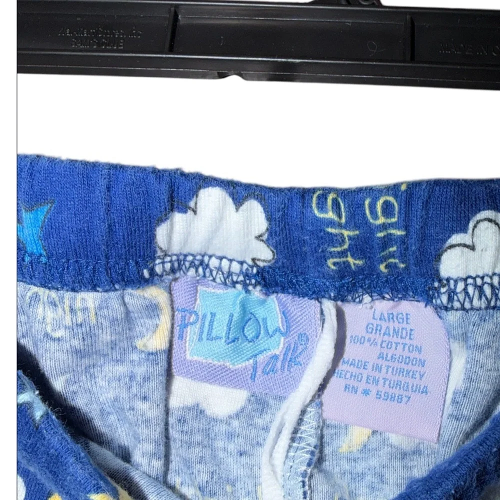 Women’s vintage Pajama Bottoms with Sheep Print in Blue Junior’s size large
